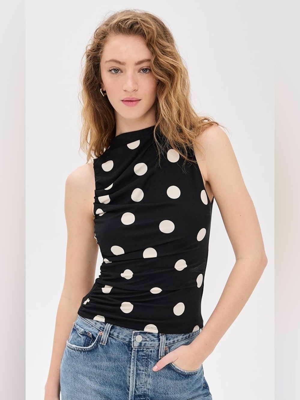 NWT reformation Marlo top in moon dot - size m